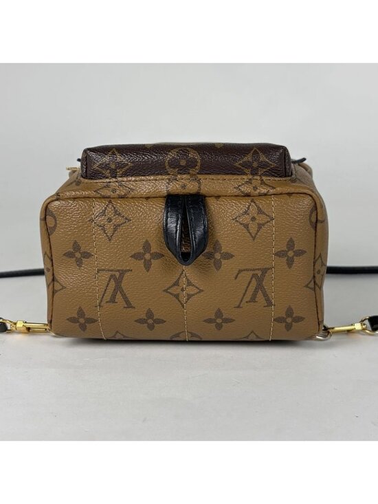 Louis Vuitton Palm Spring Backpack Mini Monogram Reverse Brown